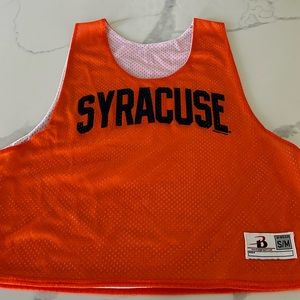 Syracuse Reversible Lacrosse Pinnie. Orange and White. Size S/M.